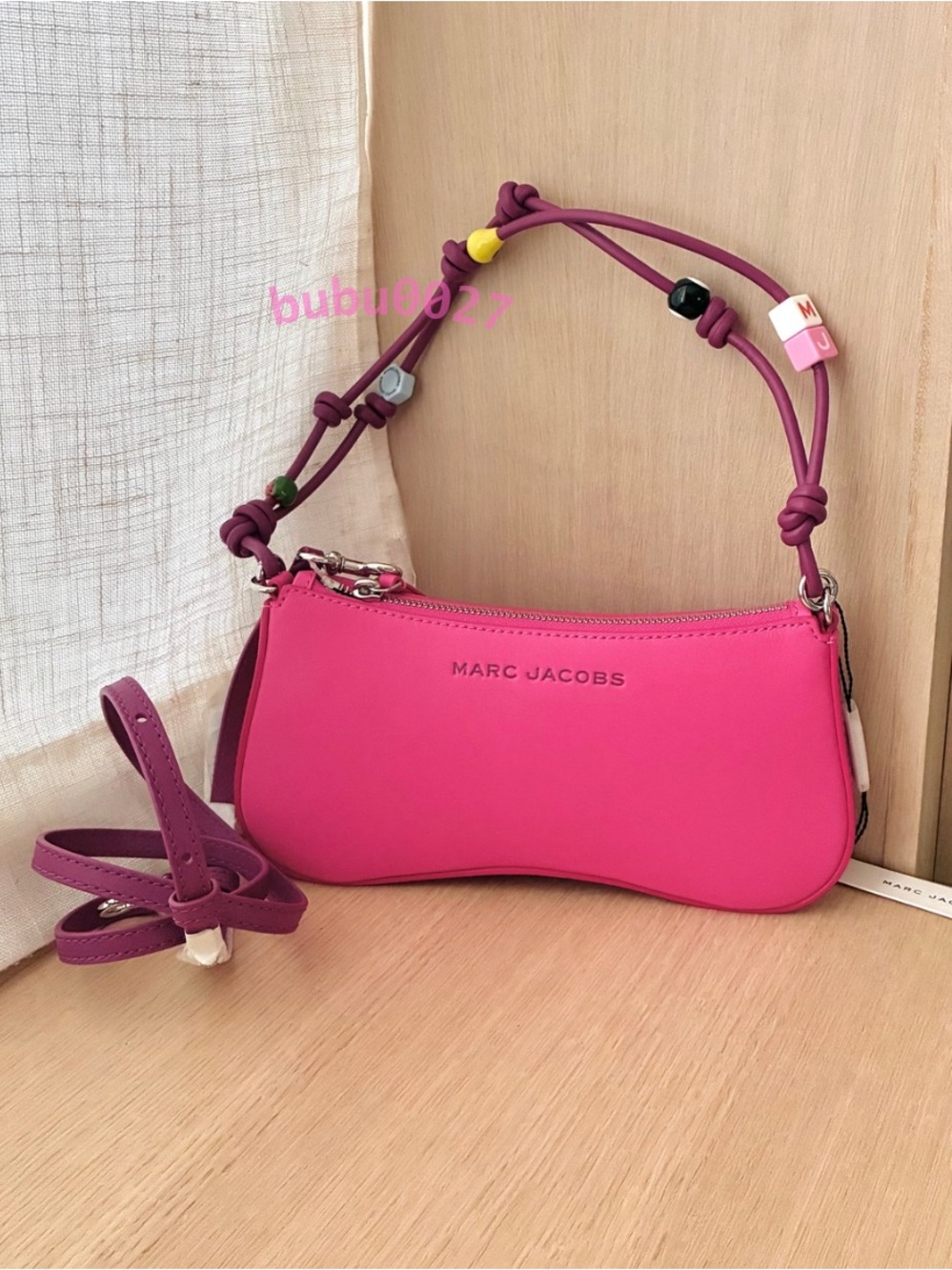 NWT👽Marc Jacobs Knots Colorful Beads Shoulder Bag Crossbody Pink Magenta Y2k Fun